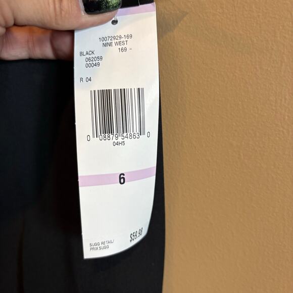 Nine West NWT Women's Size 6 Black Dress Pants Stretch - Picture 2 of 6